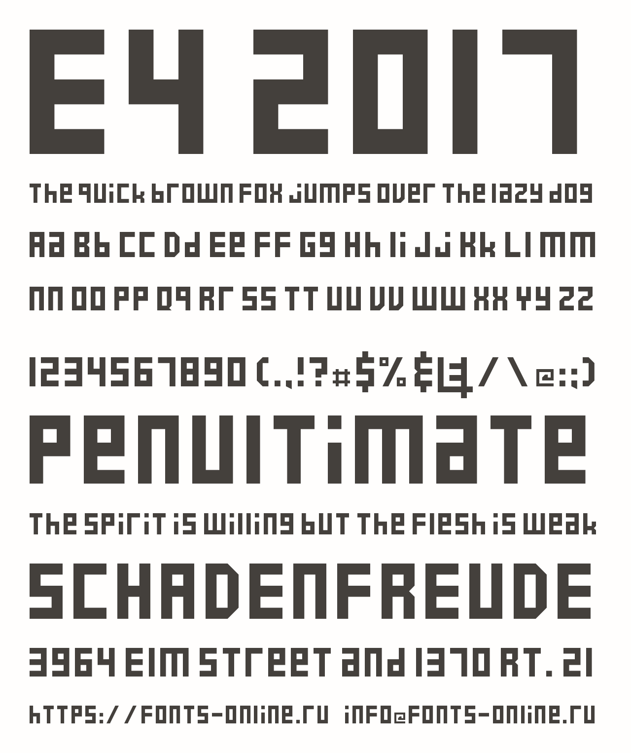 E4 2017 Free Font Download
